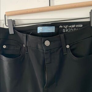 7 For All Mankind Jet Black High Waist Jeans